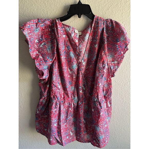 Lucky Brand Cold Shoulder Peplum Top 3X - Picture 3 of 4